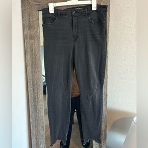 Joe’s Jeans - Black skinny ankle cut jeans with raw hem